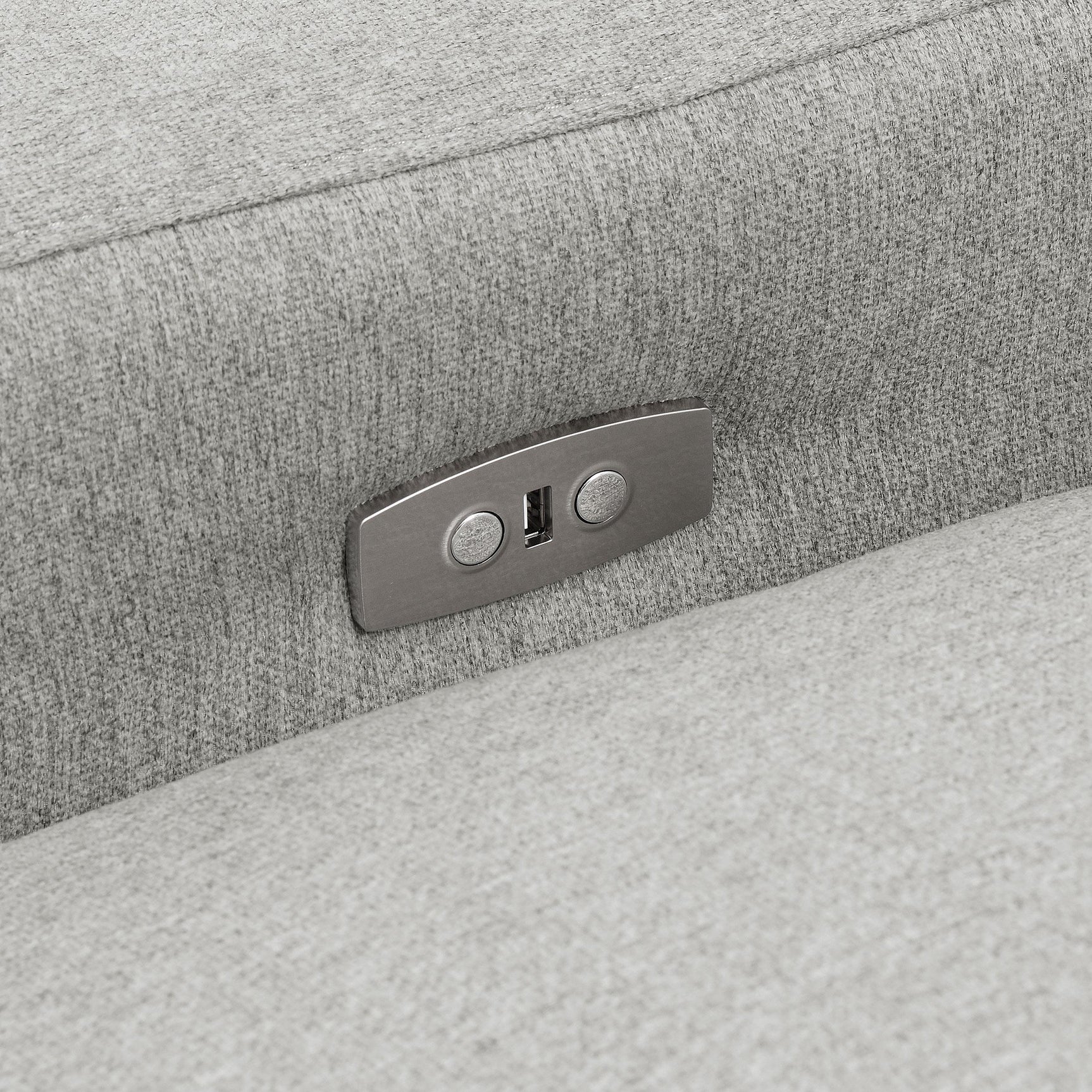 Collins Modular Power Reclining Loveseat in grey, front view