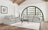 Collins Modular Power Reclining Loveseat in grey, front view