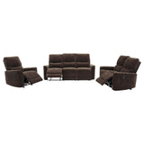 Navarro reclining sofa side angle showing tufted back
