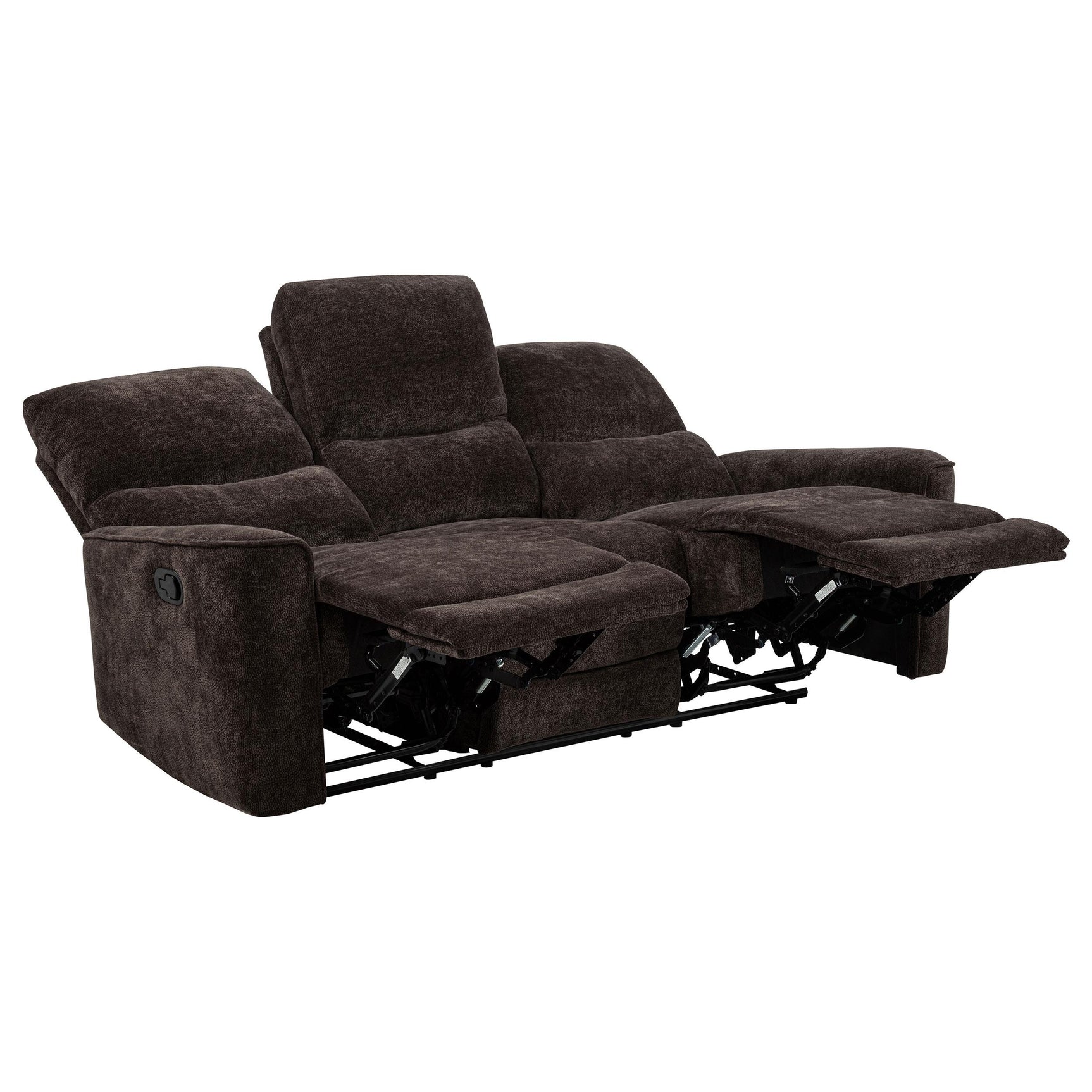 Navarro glider recliner angled view showing seat cushions