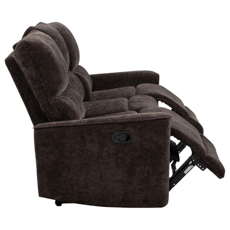 Navarro reclining sofa extended footrest position