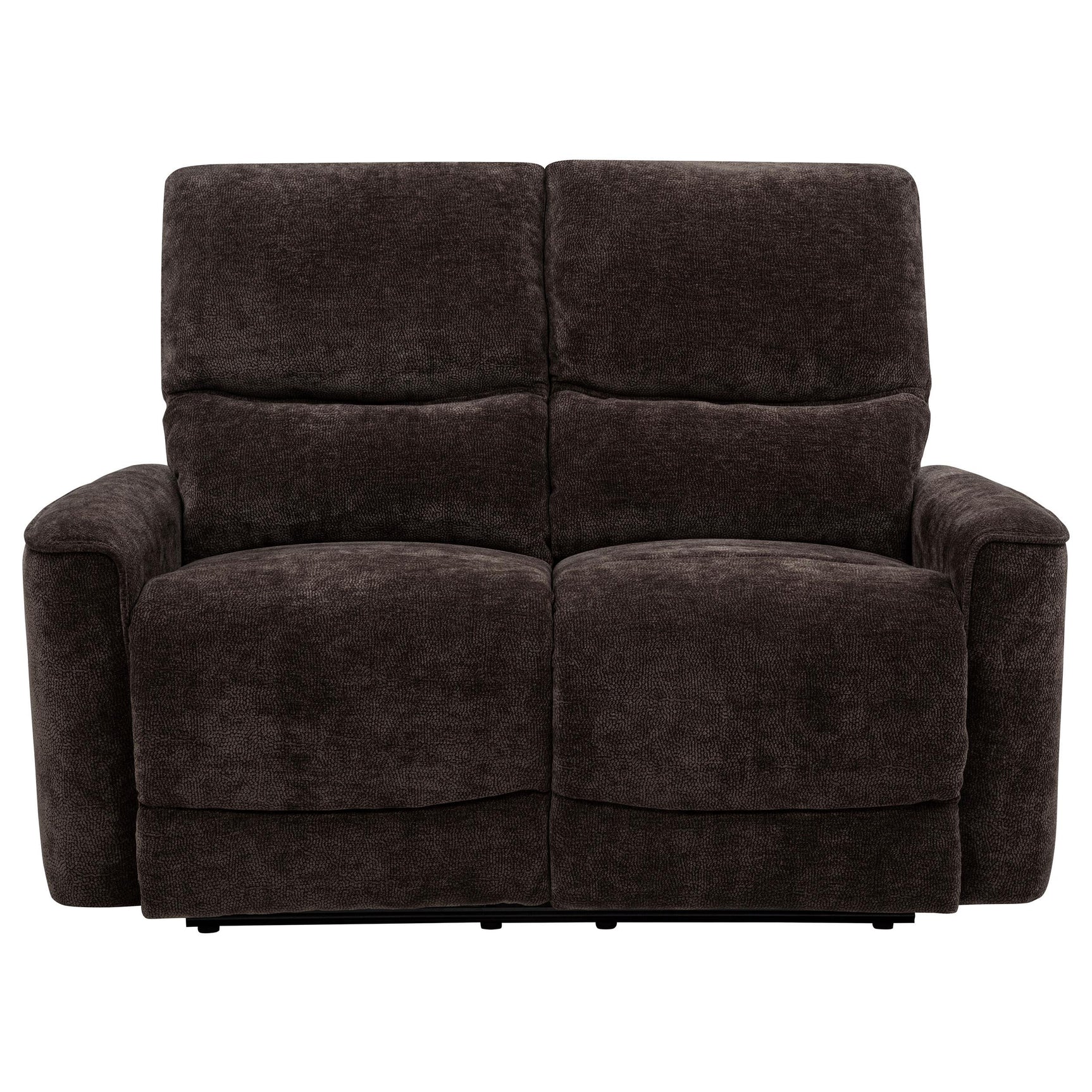 Manual recliner handle on Navarro chenille loveseat