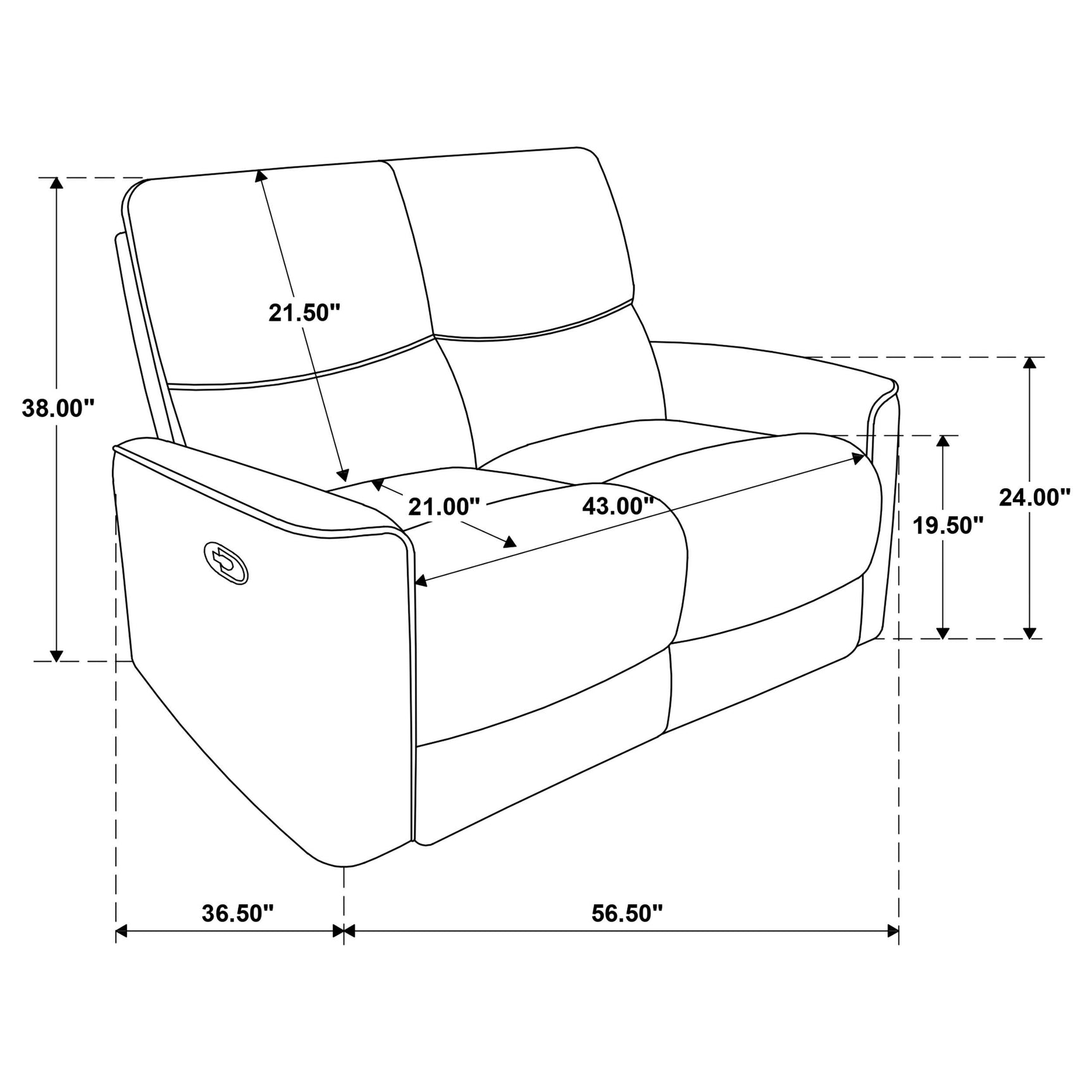 Heavy-duty metal recliner frame