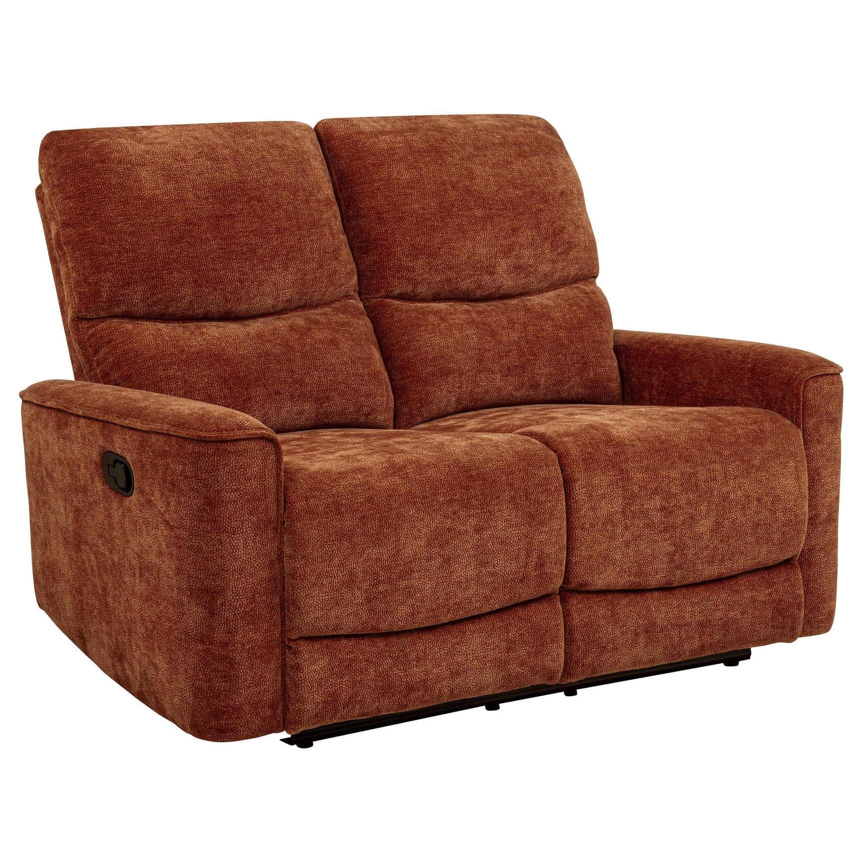 Manual recline lever on Navarro reclining loveseat