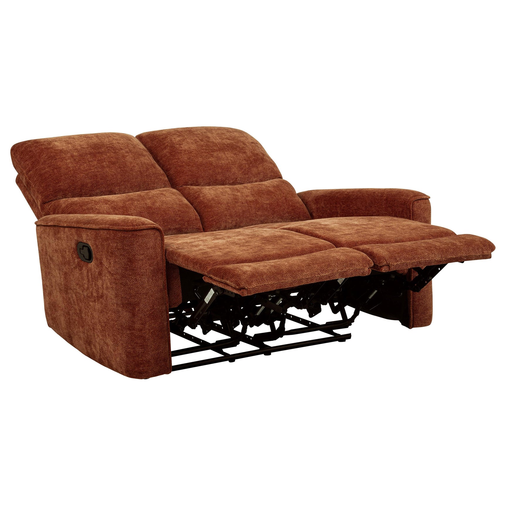 Navarro loveseat seat detail with manual recliner lever