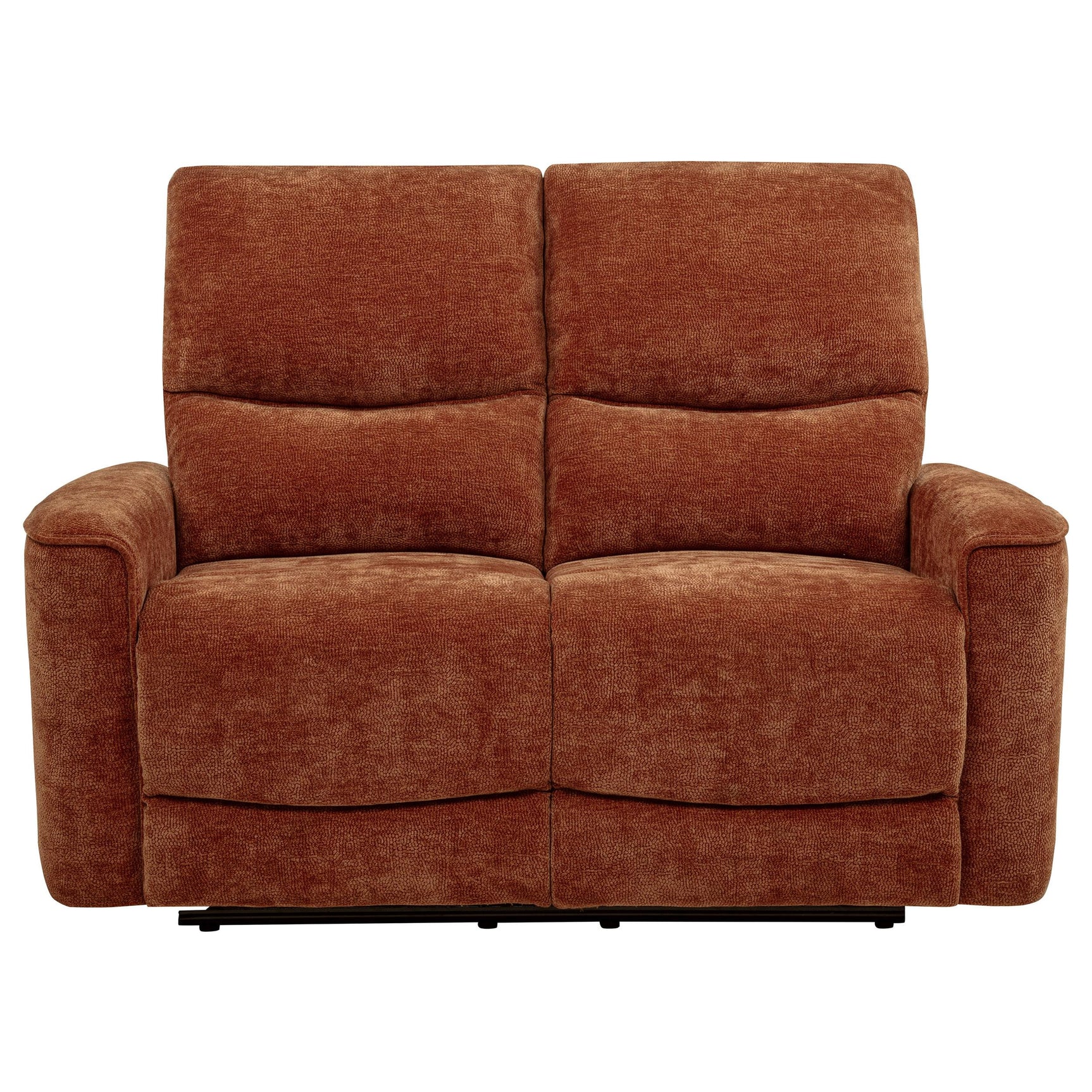 Closeup of chenille fabric texture on loveseat