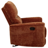 Recliner gently gliding in living room setting