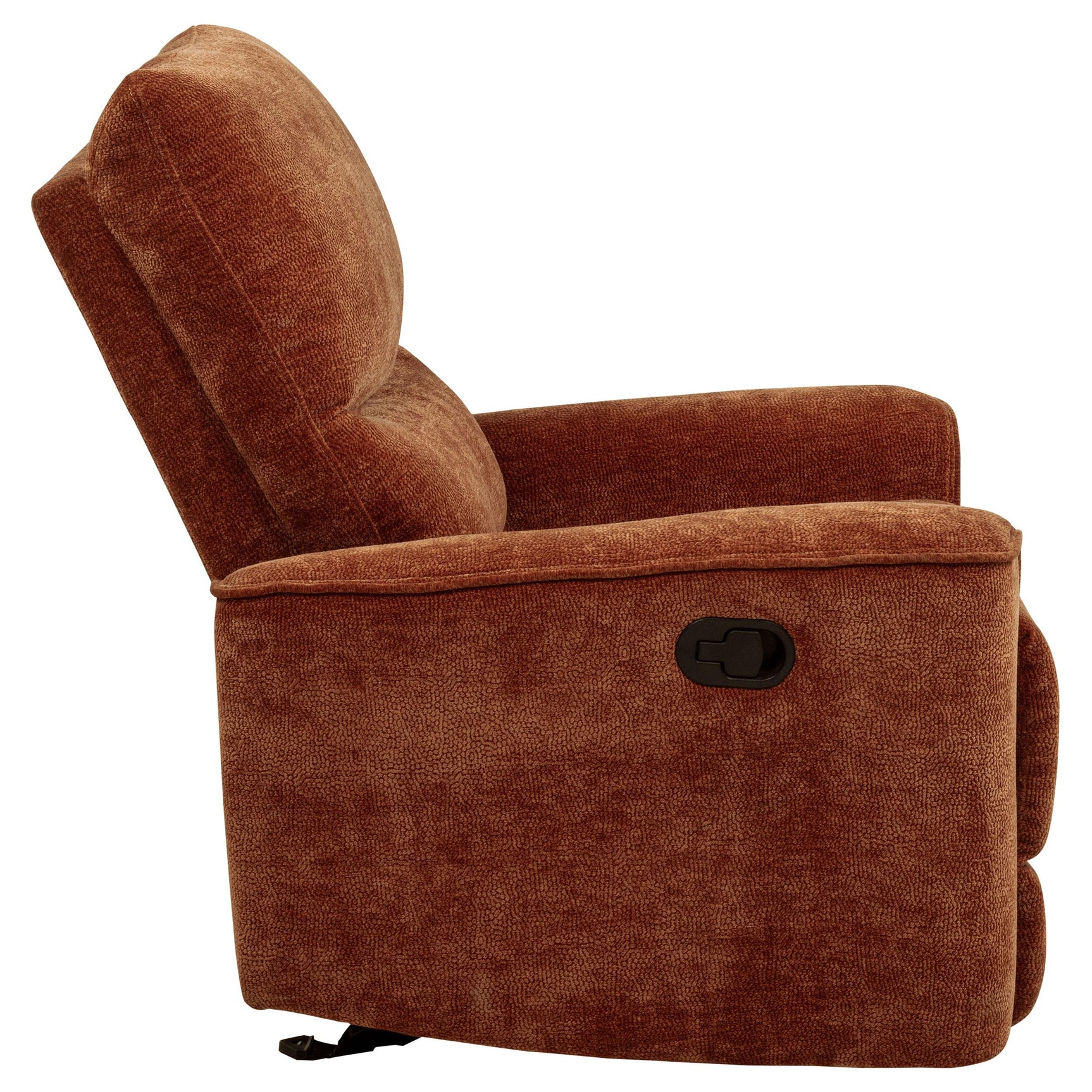 Recliner gently gliding in living room setting