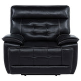 Back view of Hewitt leather recliner chair