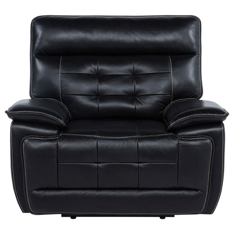 Back view of Hewitt leather recliner chair