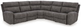Next-Gen Durapella Slate 5-Piece Sectional configuration open