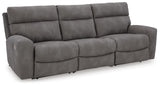 Next-Gen Durapella Slate Microfiber 3-Piece Power Reclining Sectional Sofa - image 2