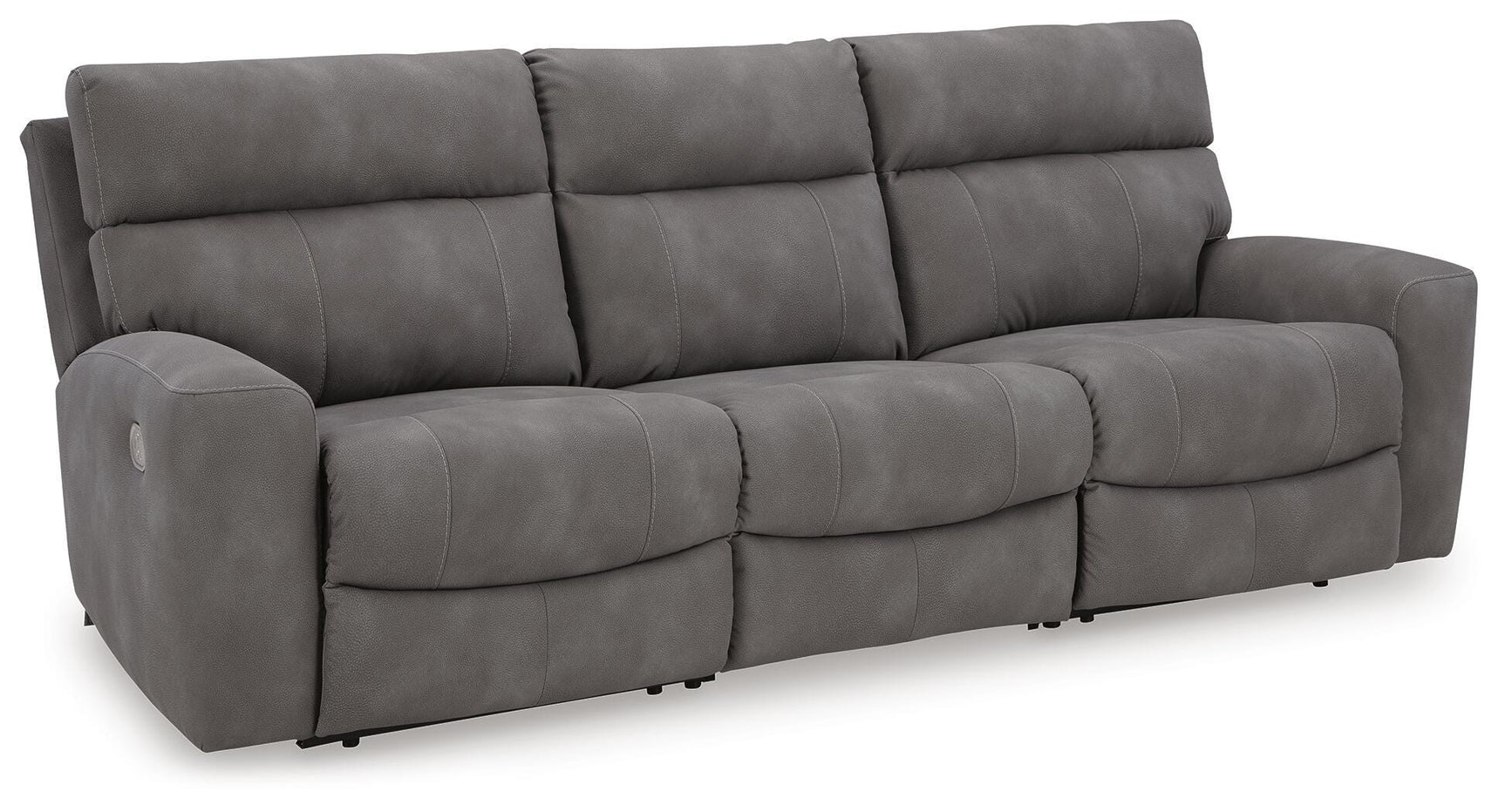 Next-Gen Durapella Slate Microfiber 3-Piece Power Reclining Sectional Sofa - image 2