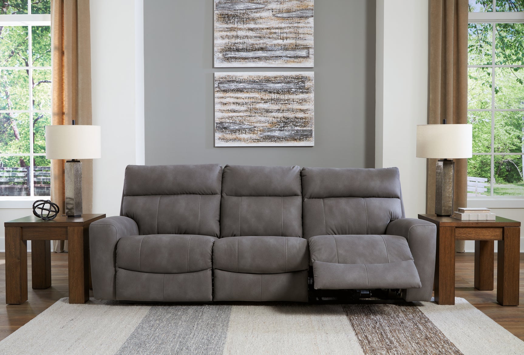 Next-Gen Durapella Slate 3-Piece Power Reclining Sectional Sofa