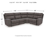 Next-Gen Durapella Slate Microfiber 4-Piece Power Reclining Sectional - image 17