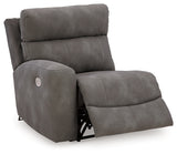 Right-arm facing power recliner sectional angle