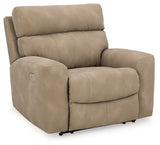 Side view of Next-Gen DuraPella Sand Microfiber Power Recliner