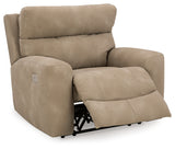 Side front view with opened recliner