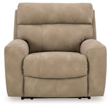 Head-on view while reclined