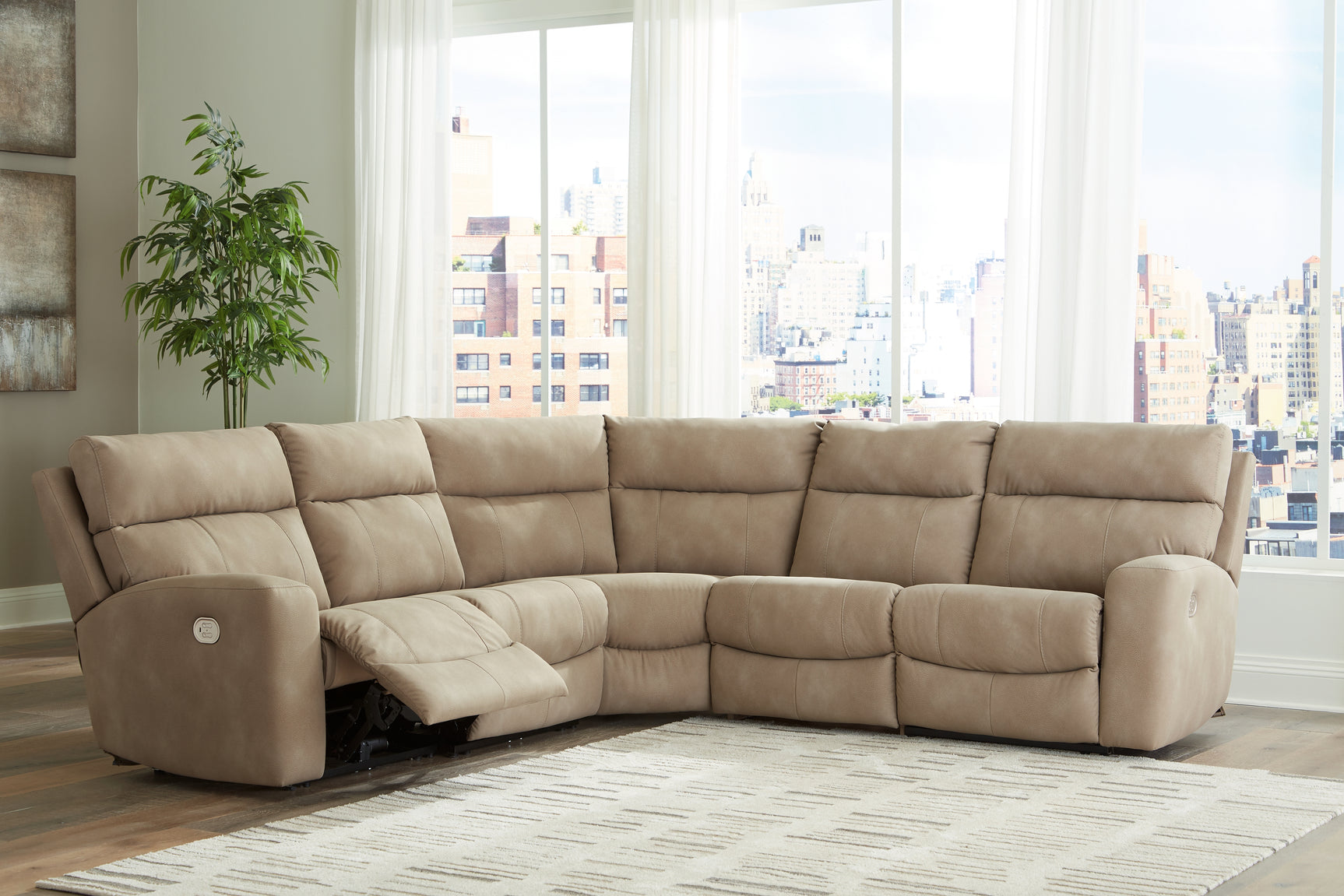 Side view of modular sectional arrangement