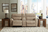 Console piece with cup holders and storage open