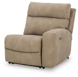 Next-Gen Durapella Sand 4-Piece Power Reclining Sectional angled view