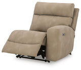 Next-Gen Durapella Sand 4-Piece Power Reclining Sectional angled view