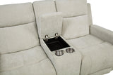 Kennett 2-piece Chenille Power Reclining Sofa Set Ivory