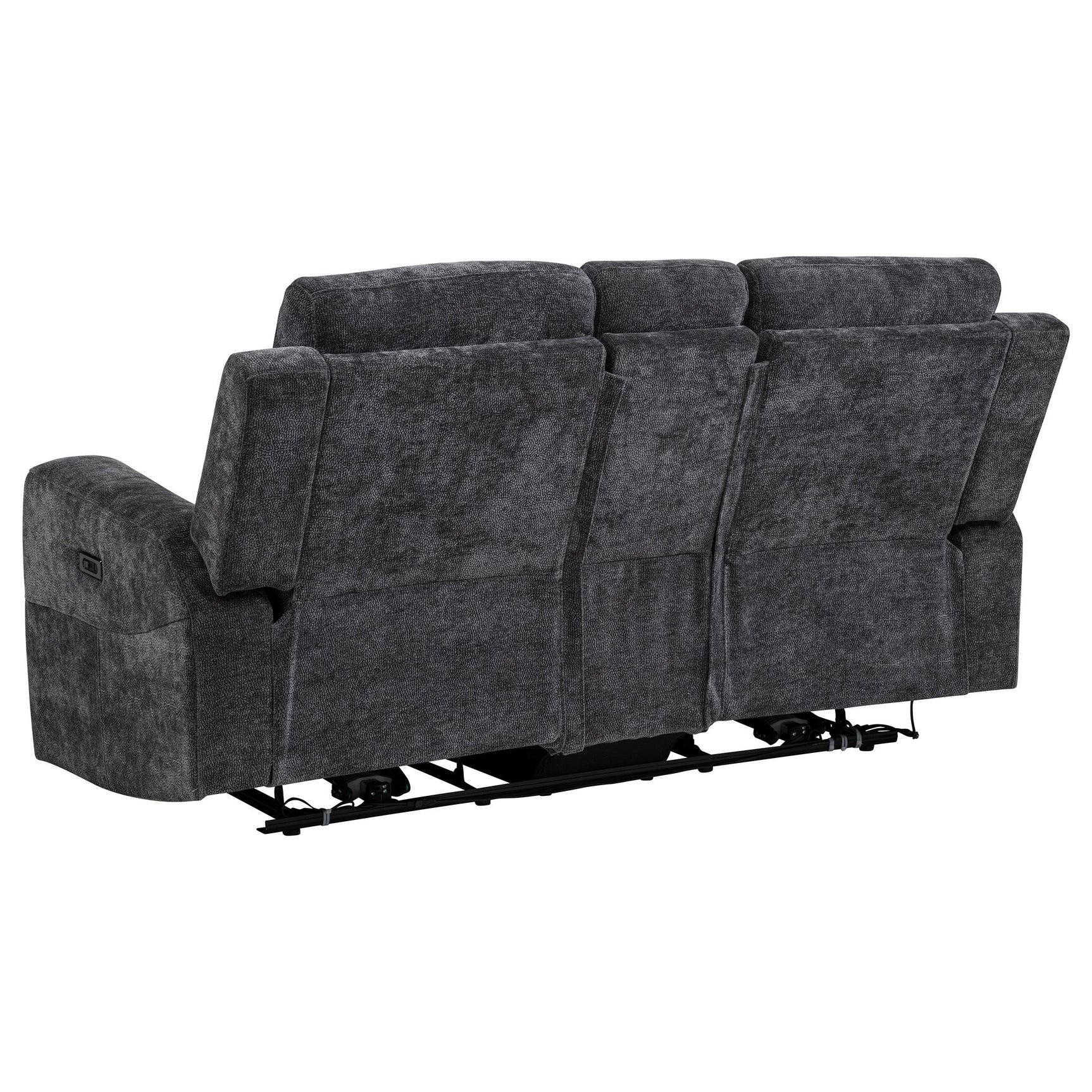 Center console with lift-top compartment open