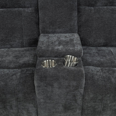 Fully reclined Kennett loveseat side profile
