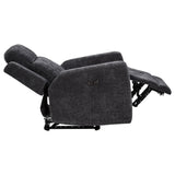Attached cushions on power recliner chair