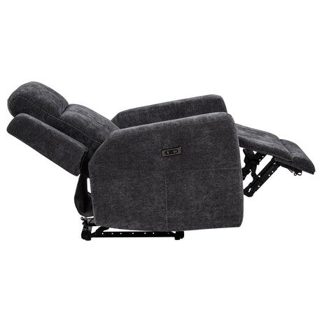 Attached cushions on power recliner chair