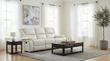 Camila motion reclining sofa side view