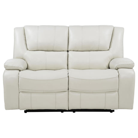 Side view of loveseat with reclined position
