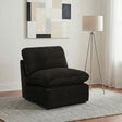 Collins Modular Armless Chair Chocolate Brown side view