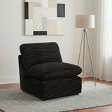 Collins Modular Armless Chair Chocolate Brown side view