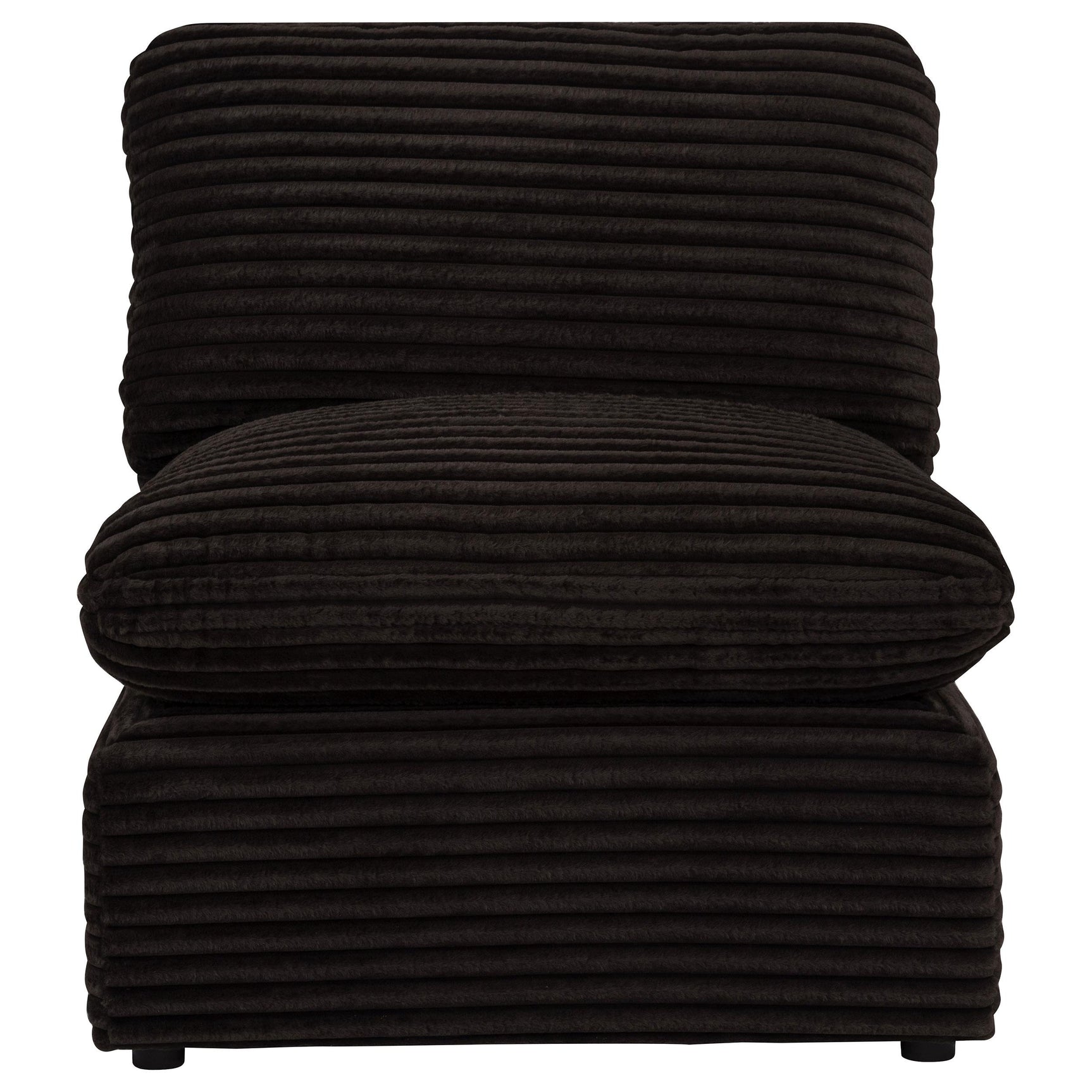 Collins Modular Armless Chair Chocolate Brown back view