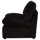 Collins Modular Armless Chair Chocolate Brown leg detail