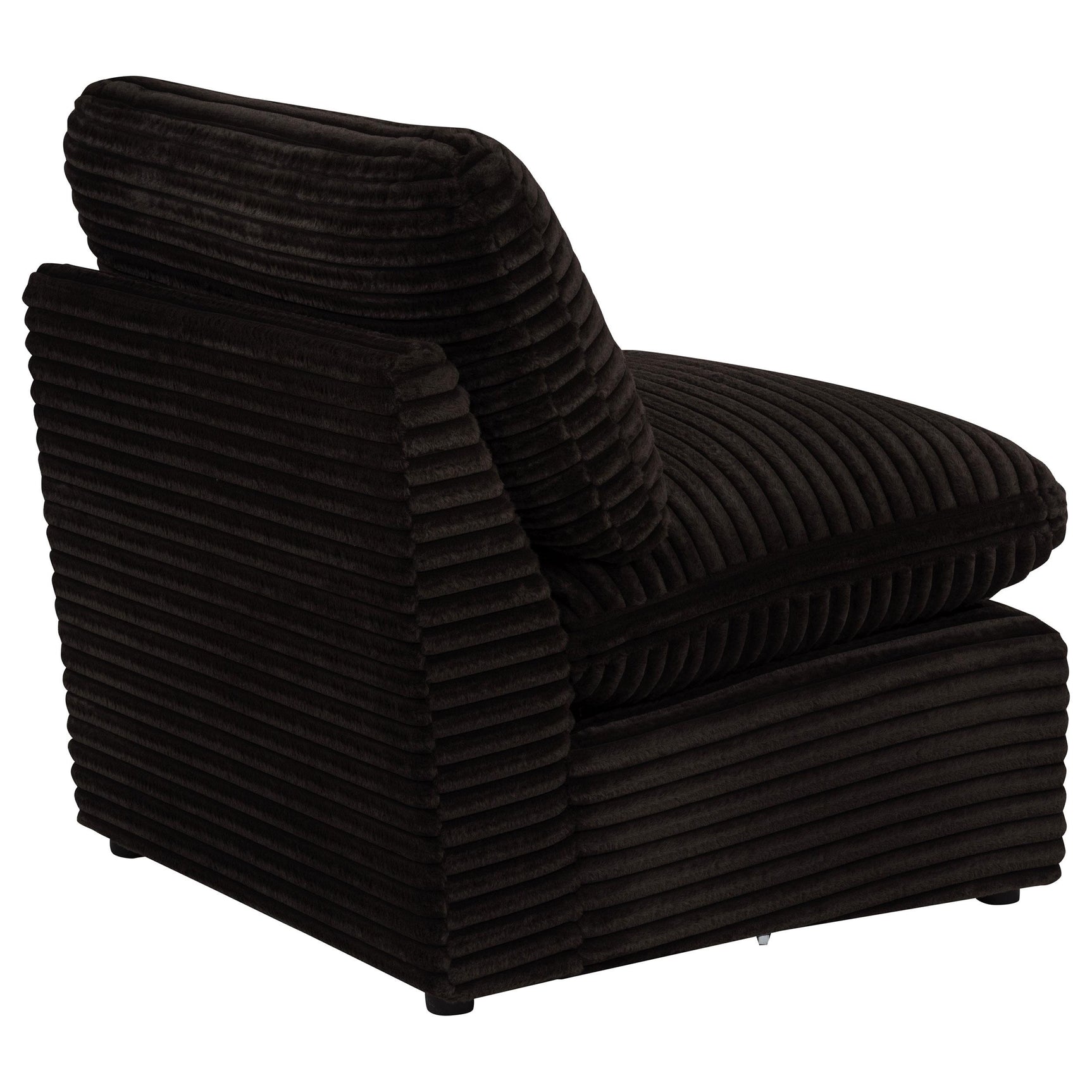 Collins Modular Armless Chair Chocolate Brown modular setup