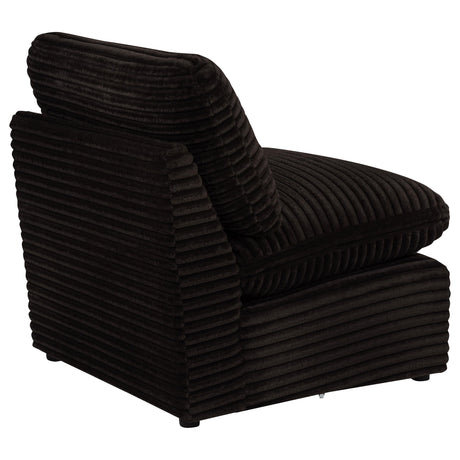 Collins Modular Armless Chair Chocolate Brown modular setup