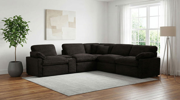 Close-up of chocolate brown fabric upholstery