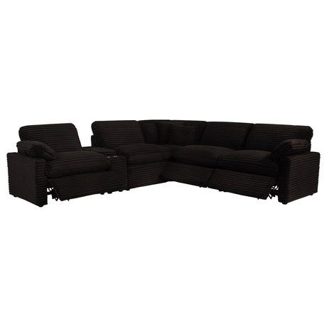 Sectional with stainless steel cup holders