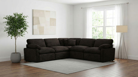 Modular sectional power recliner seat detail