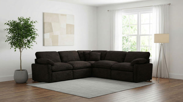 Modular sectional power recliner seat detail