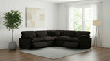 Side view of Collins modular sectional in chocolate brown