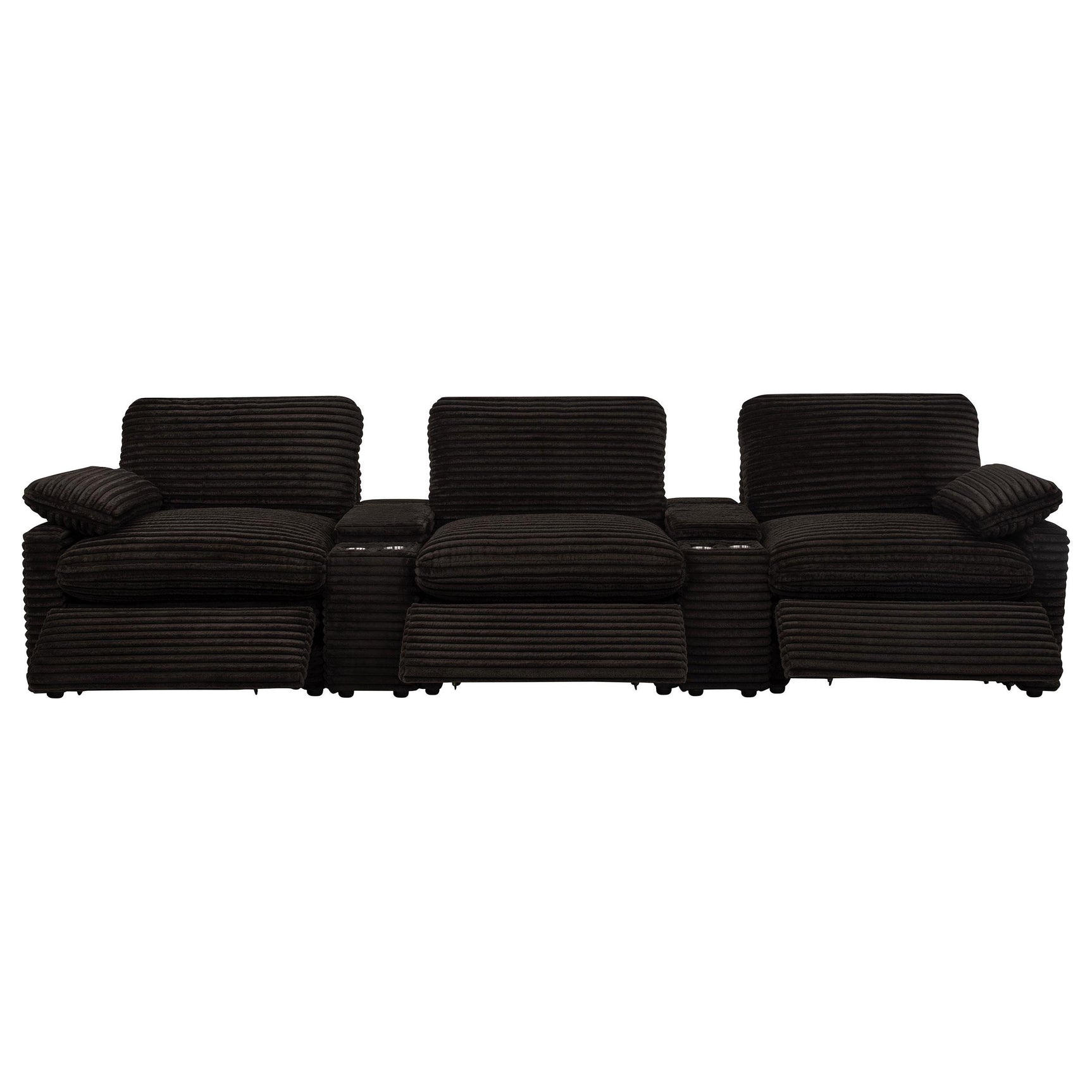 Back view showing solid frame of Collins seating