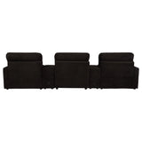 Reclined position of Collins power home theater chair