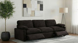 Top angle showing fabric texture and sofa seating