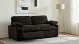 Close-up of chocolate brown fabric upholstery