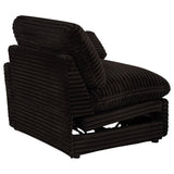 Loveseat with reversible cushions removed